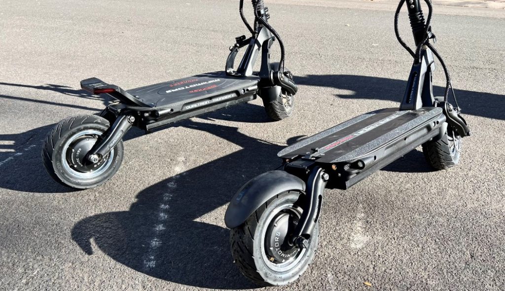 Dualtron Thunder 1 Vs Original Thunder Deck Motors and 11 inch tires side by side